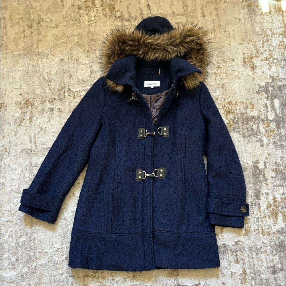 Calvin Klein Navy Blue Coat size 12